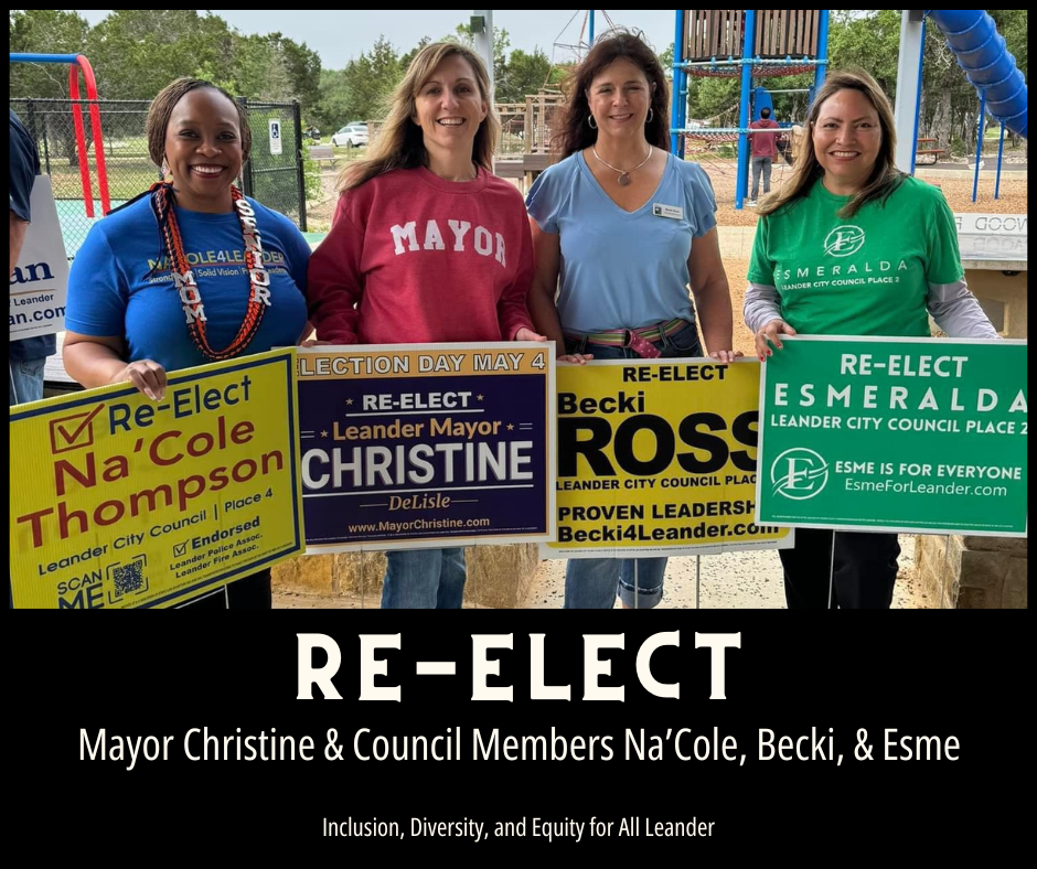 IDEAL: Re-elect Mayor Christine & Council Members Na'Cole, Becki & Esme